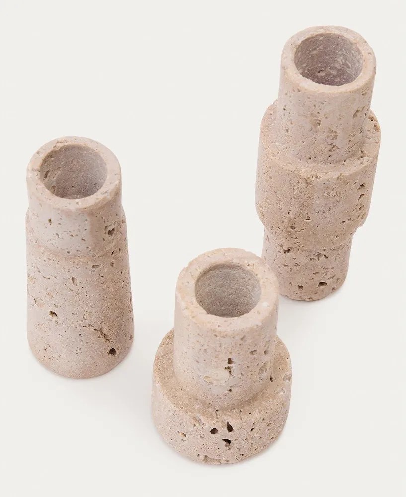 Kő gyertyatartó készlet 3 db-os Majid – Kave Home