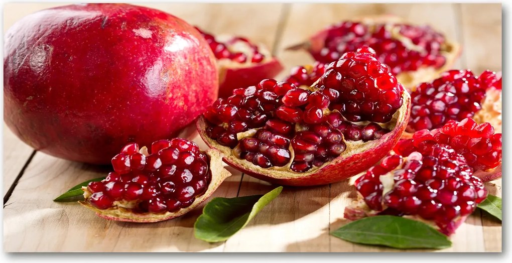 Fotótapéta üvegfalra Gránátalma levelekkel 140x70