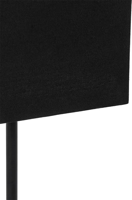 Modern asztali lámpa fekete szövetbúrával fekete arannyal - VT 1