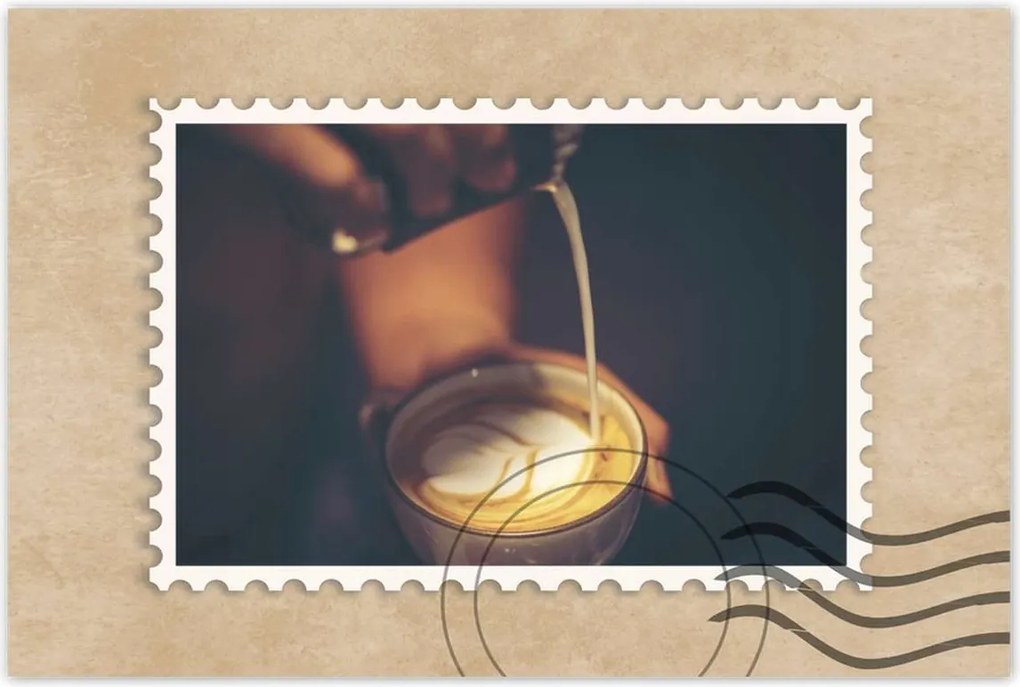 Poszterek 60x40 Kávé latte art kávézó