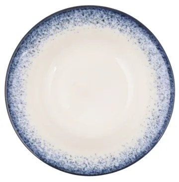 24 részes étkészlet fehér/kék/porcelán