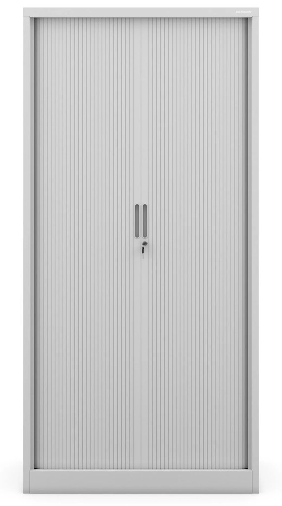 Fém szekrény harmonika ajtókkal DAMIAN, 900 x 1850 x 450 mm, szürke