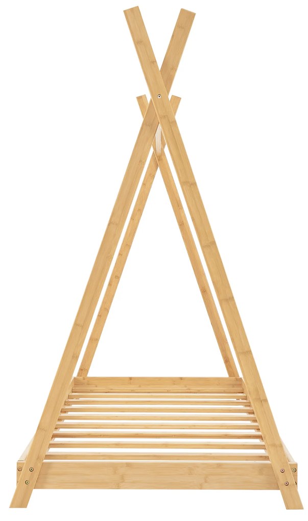 Tipi indián sátor gyerekágy Vimpeli 80x160 cm bambusz [en.casa]