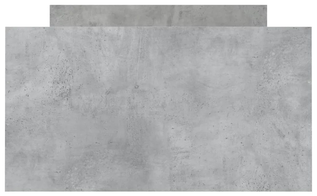 betonszürke ágykeret fej- és lábtámlával 100 x 200 cm