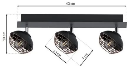 Spotlámpa LOGAN 3xE14/40W/230V