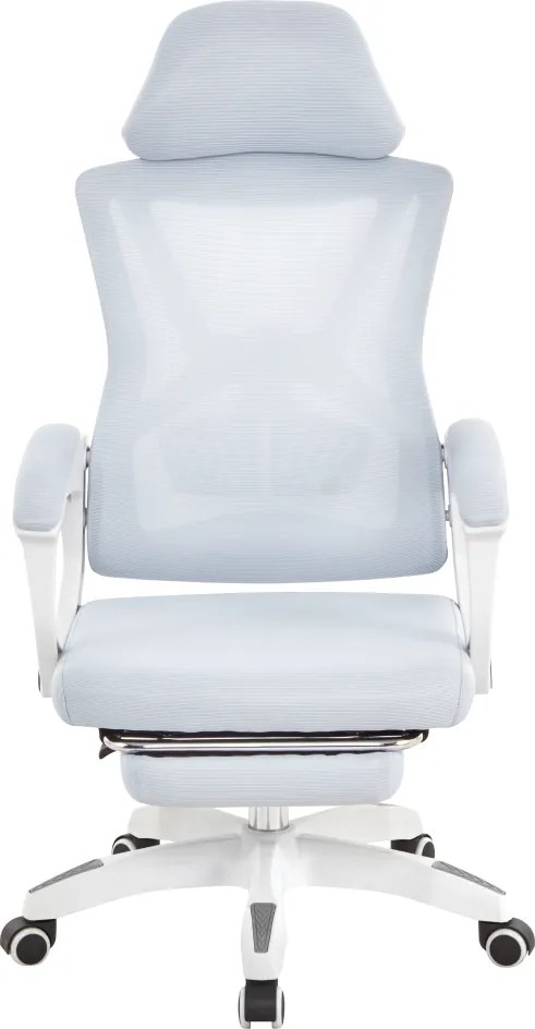 Irodai szék, világosszürke/fehér, teherbírás 150 kg, MALVIN