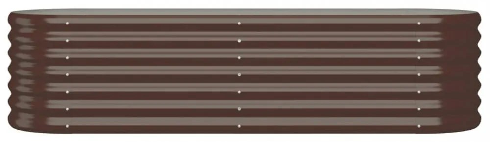 barna horganyzott acél kerti magaságyás 152x40x36 cm