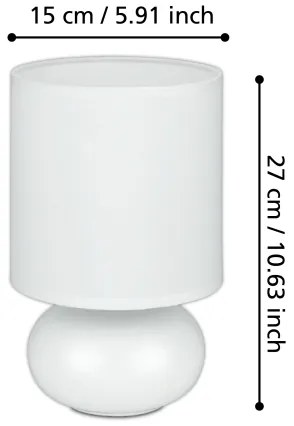 Eglo 93046 - Asztali lámpa TRONDIO 1xE14/40W/230V