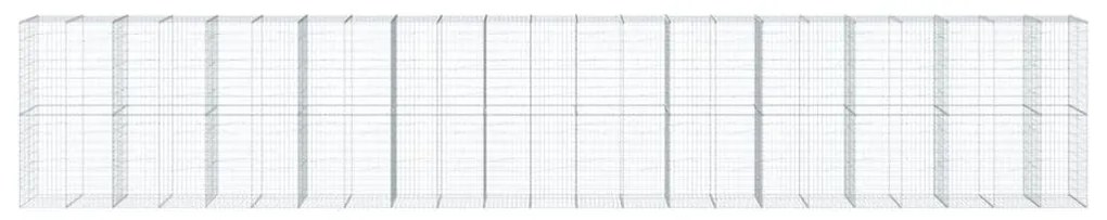 horganyzott vas gabion kosár fedéllel 1150 x 100 x 200 cm