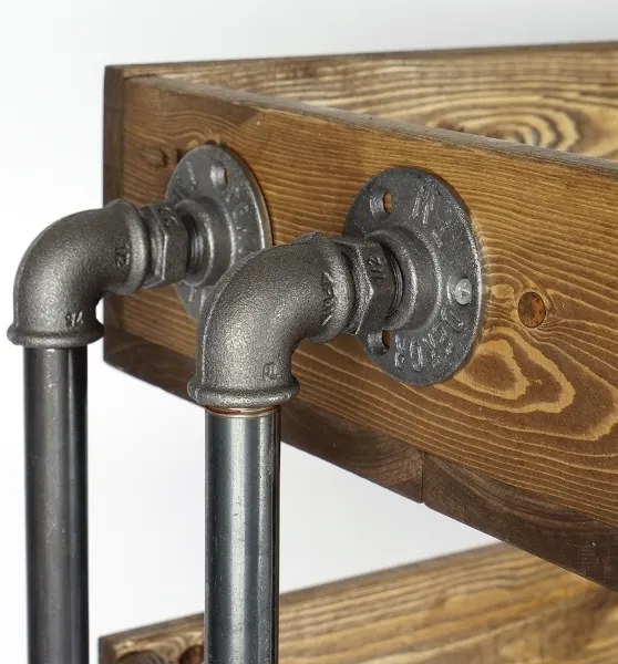 Cipősszekrény BORU 50x90 cm fekete/fenyő