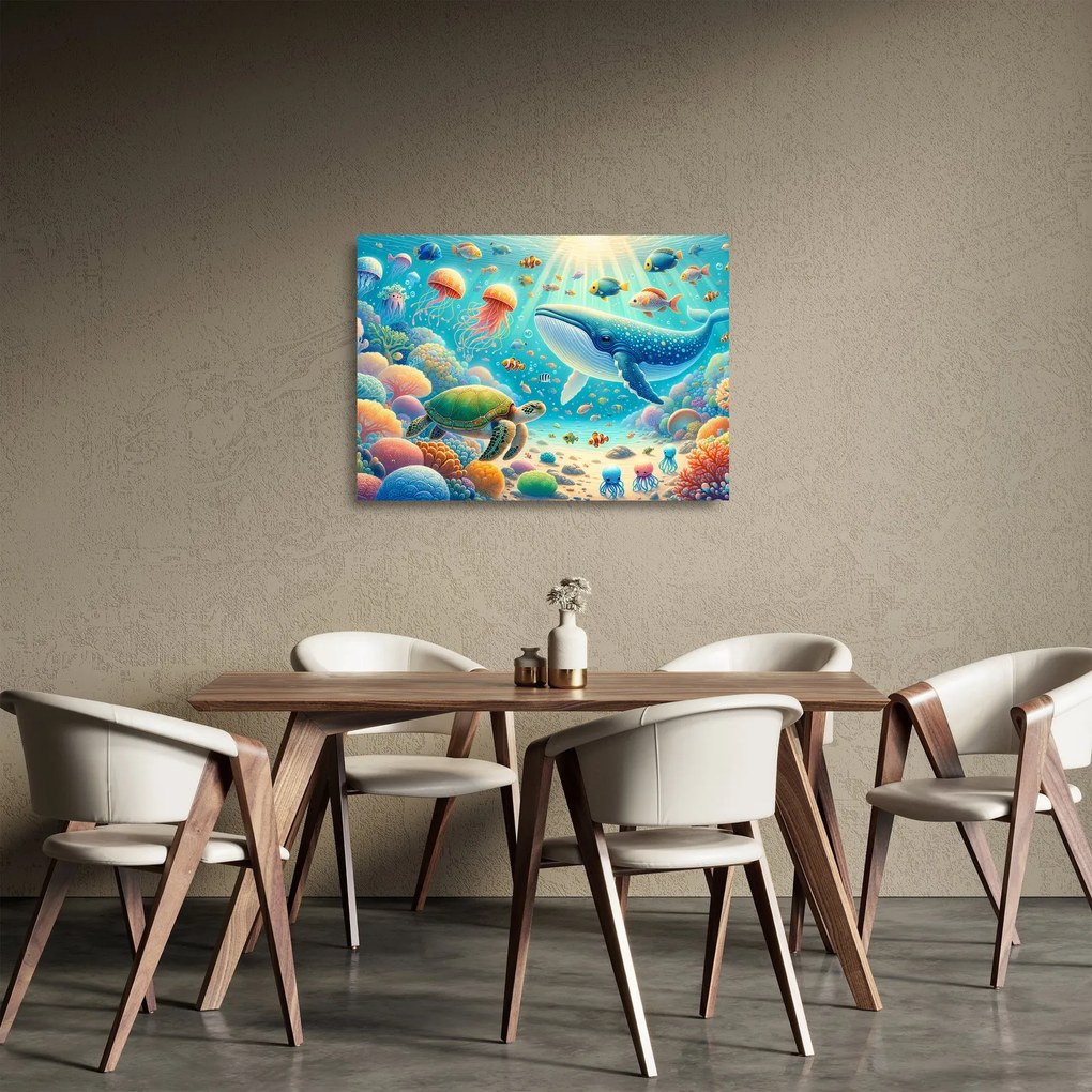 Üveg kép - A világ a víz alatt (70x50 cm)