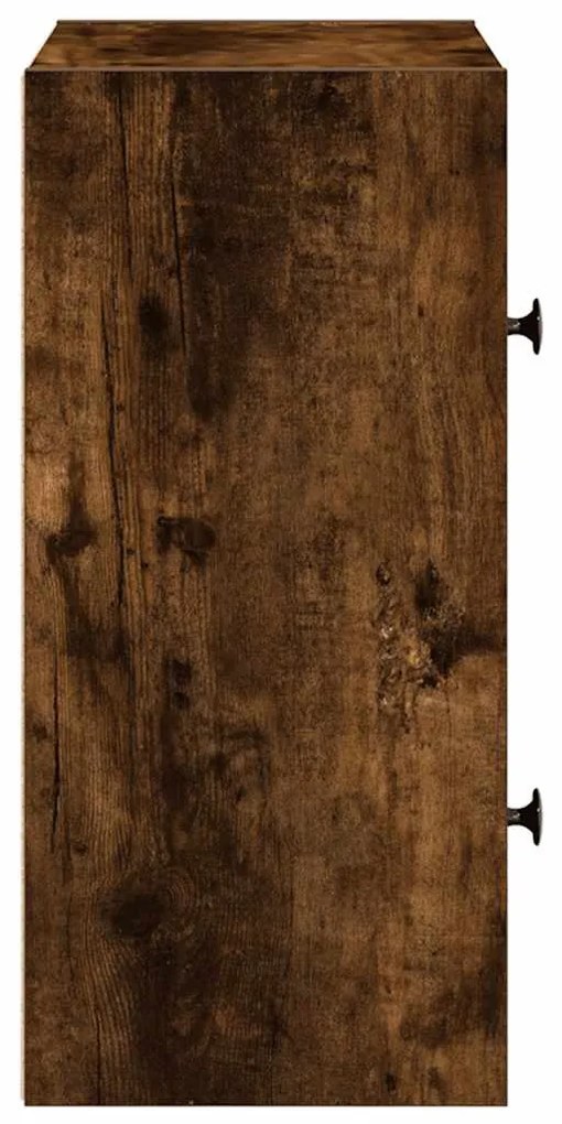füstös tölgy színű szerelt fa könyvszekrény 40x24x52 cm