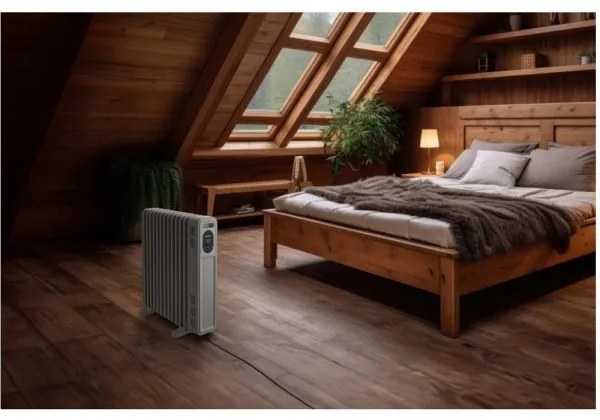 Sencor - 13 bordás olajradiátor 1000/2500 W, 230 V, fehér + távirányító