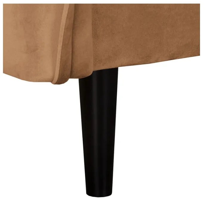 Barna bársony kanapé 138 cm Juli – Ropez