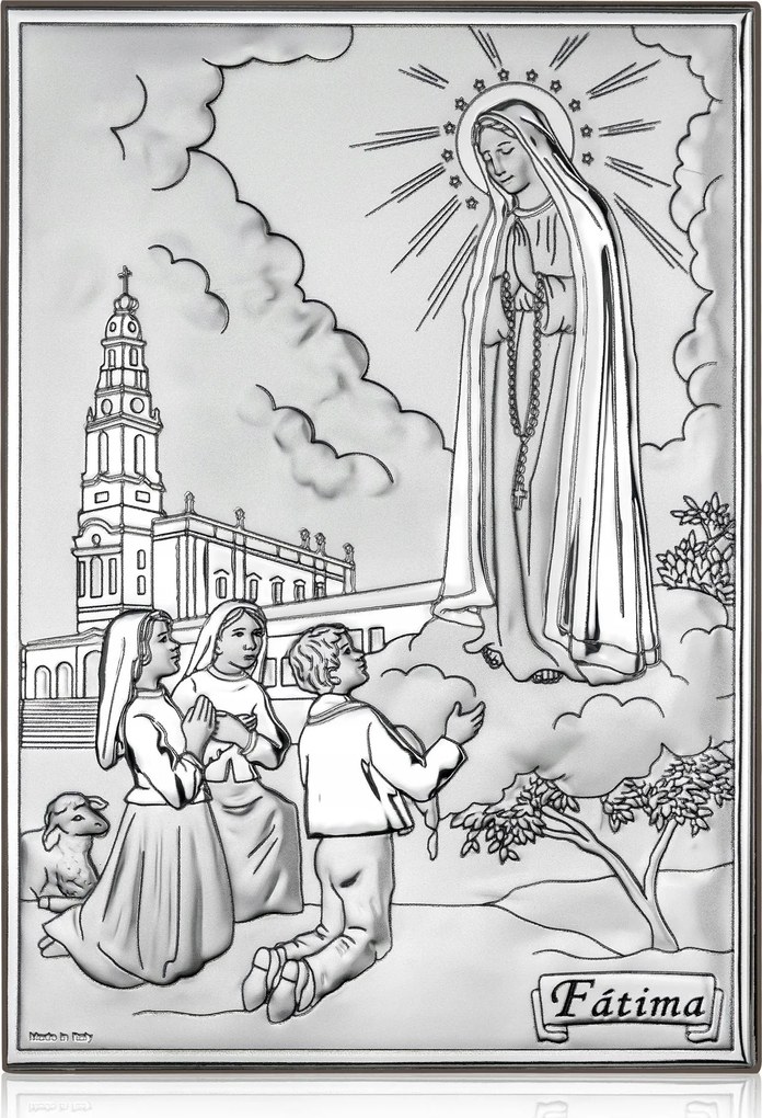 Fatimai Szűzanya ezüst kép Méret: 13x18 cm Cikkszám: FU8412A13