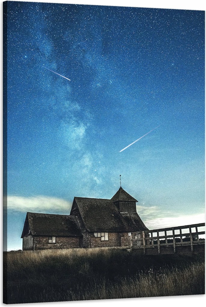 Vászonkép Kozmosz Ég a templom felett 60x90