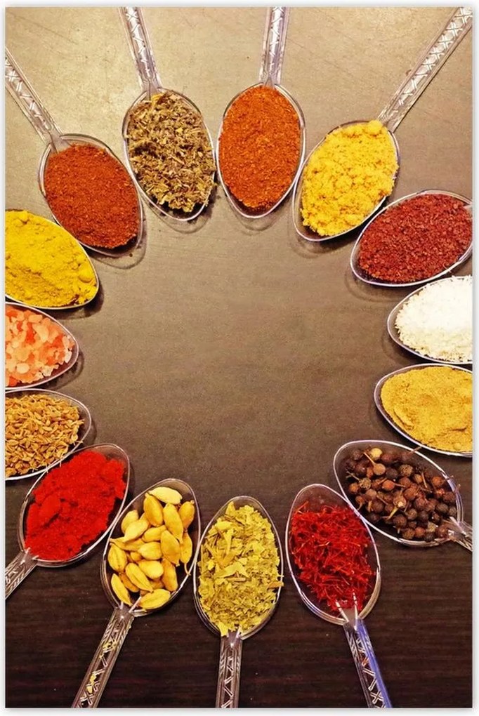 Poszterek 60x90 Fűszerek kanálon MIX