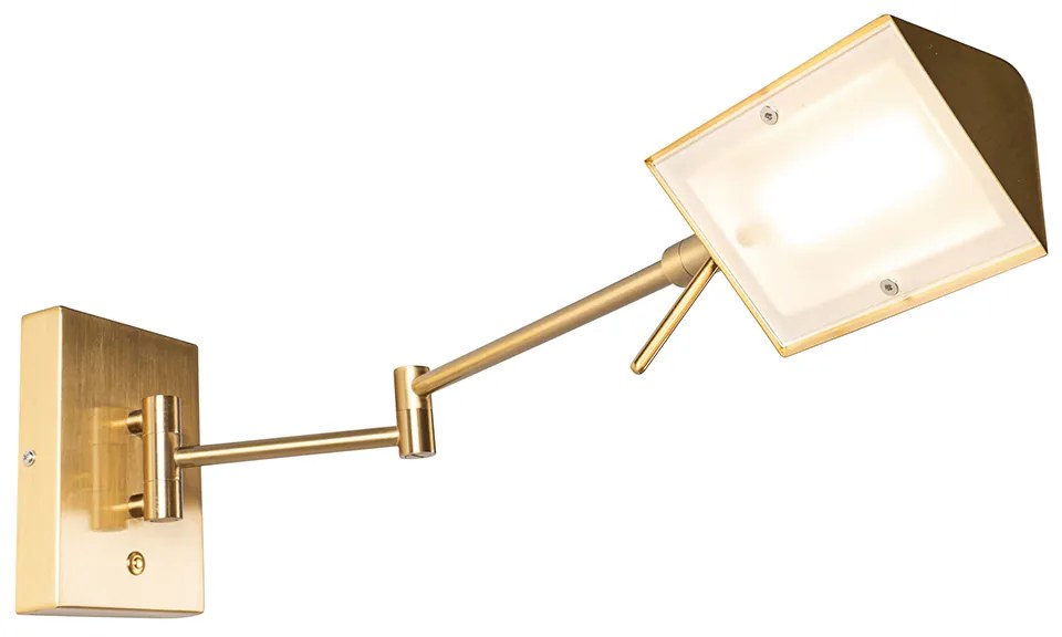 Design fali lámpa sárgarézzel, beépített LED-del, fényerőszabályzóval - Notia