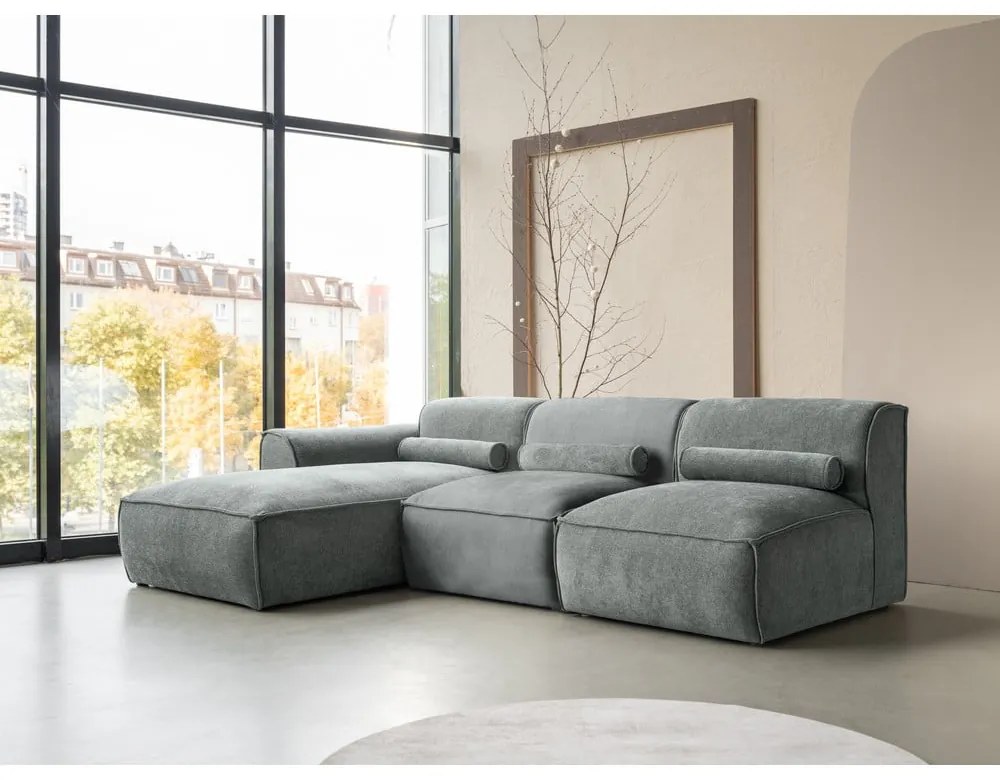 Zöld sarokkanapé (bal oldali) Flex Felix – Miuform