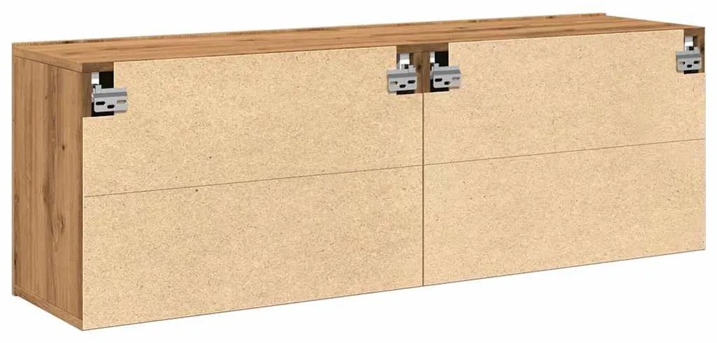 2 db kézműves tölgy falra szerelhető TV-szekrény 60x30x41 cm