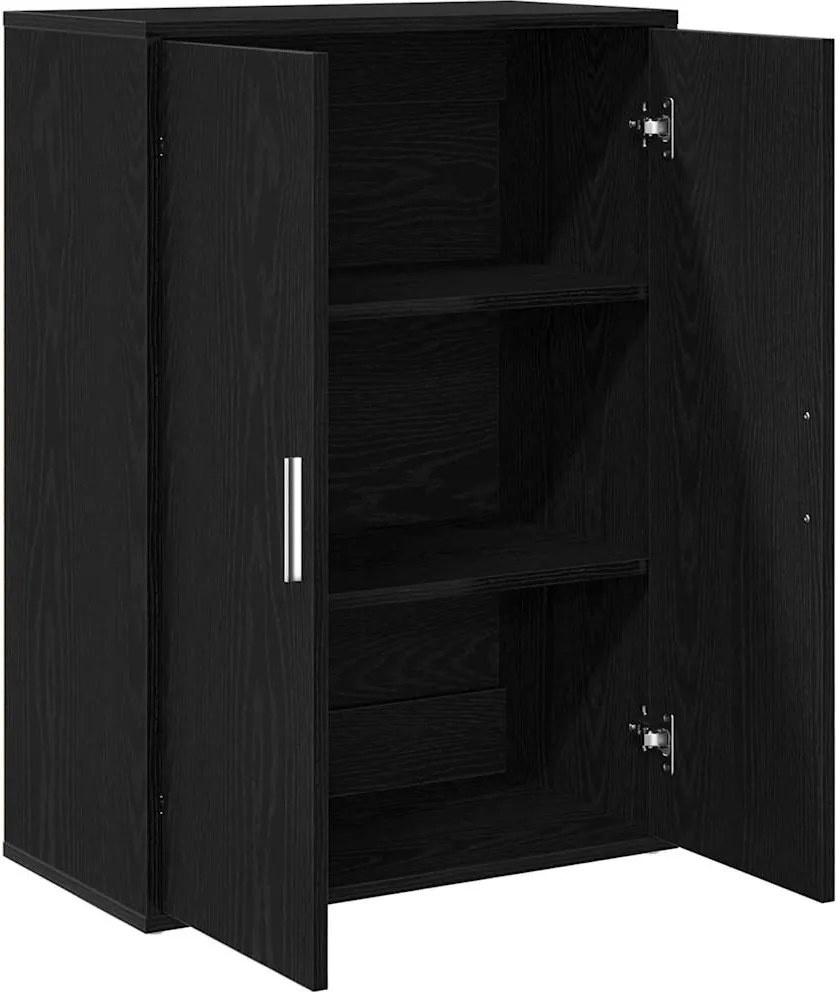 vidaXL Széf Fekete tölgy 60 x 31 x 84 cm Faanyag