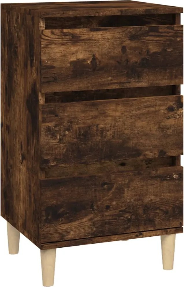 vidaXL füstös tölgy színű szerelt fa éjjeliszekrény 40x35x70 cm