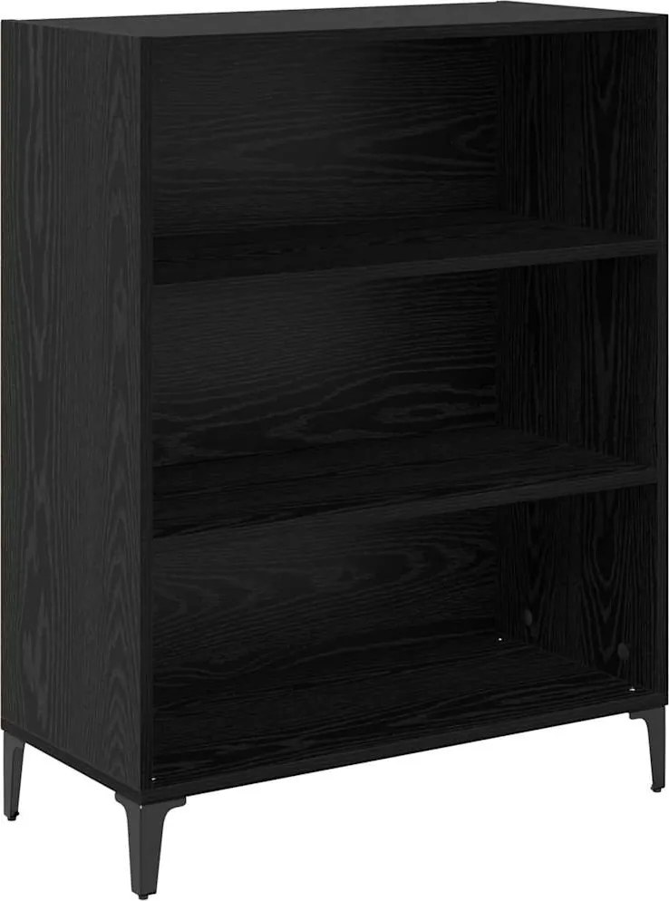 vidaXL Széf Fekete tölgy 69,5 x 32,5 x 90 cm Faanyag