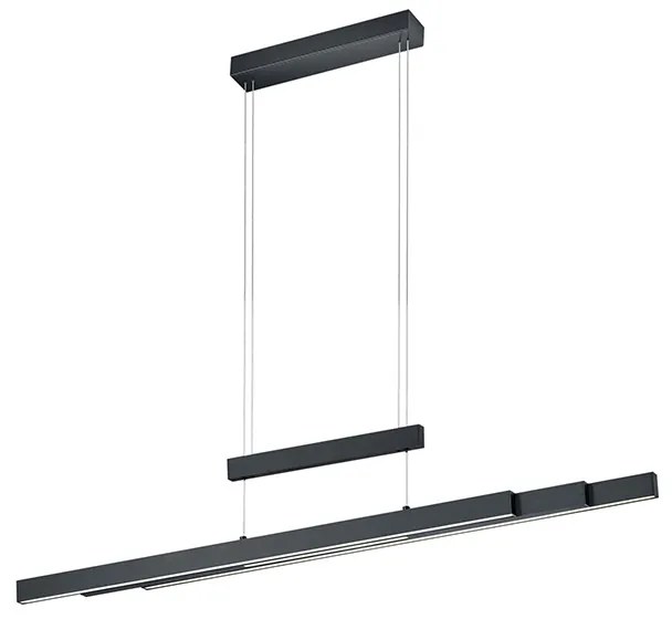 Függőlámpa fekete, beépített LED-del, 3 fokozatú fényerő-szabályozóval, 3-lámpás - Sofie