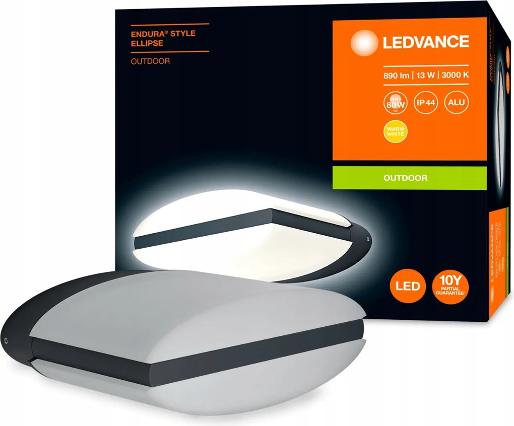 Homlokzati Led fali lámpa Kültéri kerti fali lámpa 13W 3000K Ledvance