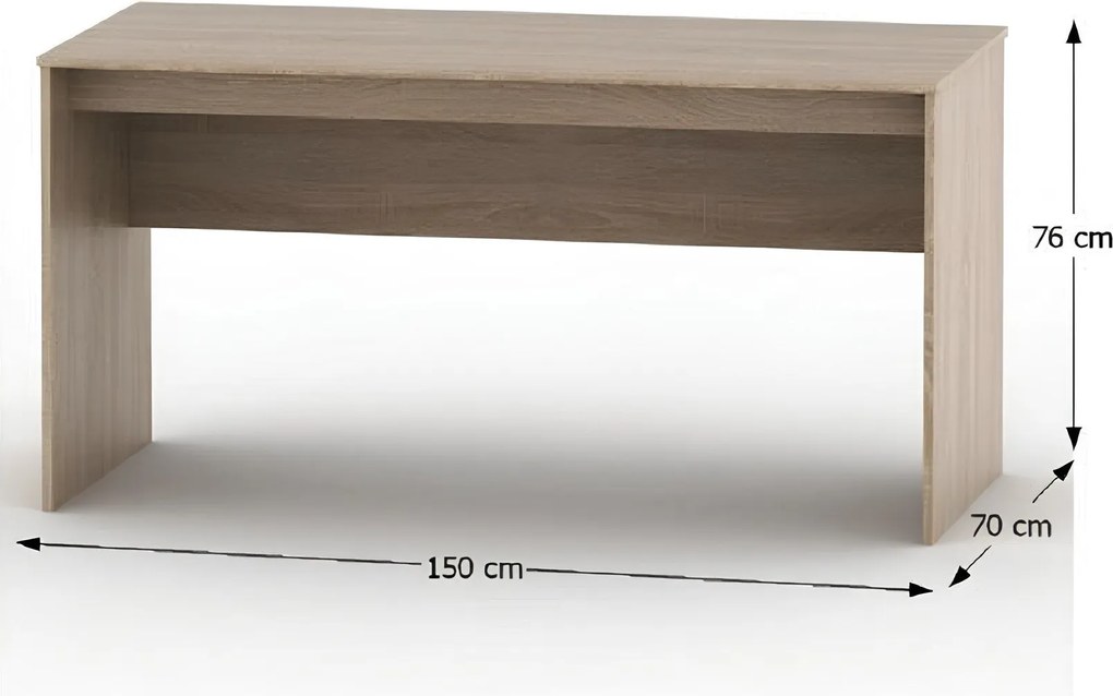 íróasztal, tölgy sonoma, TEMPO ASISTENT NEW 020 PI