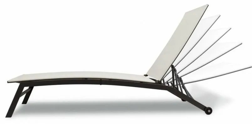 Kerti nyugágy kerekekkel, bézs színű, 195 x 90 x63 cm