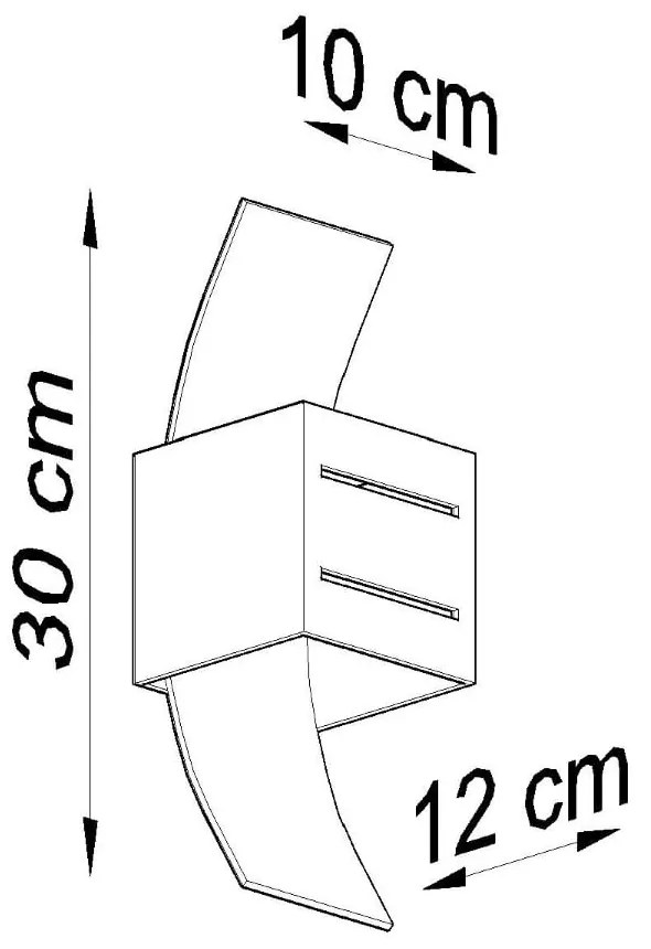 Szürke fali lámpa Carlo – Sollux