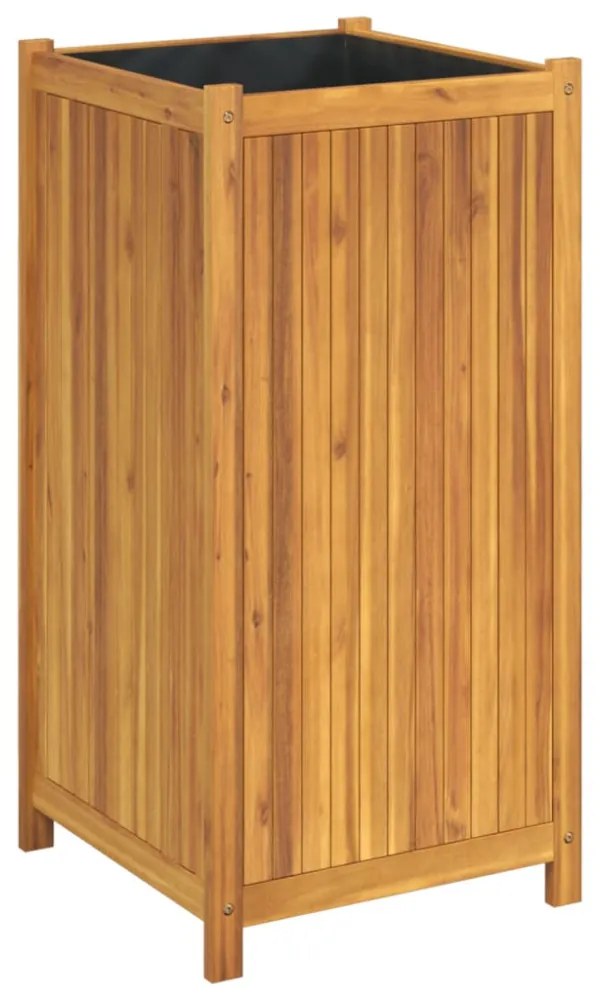 tömör akácfa kerti virágtartó béléssel 50 x 50 x 100 cm