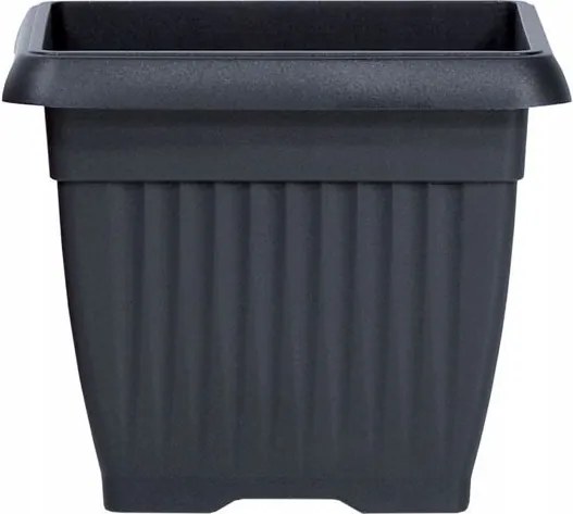 Hagyományos szögletes virágtartó 30 cm Antracit