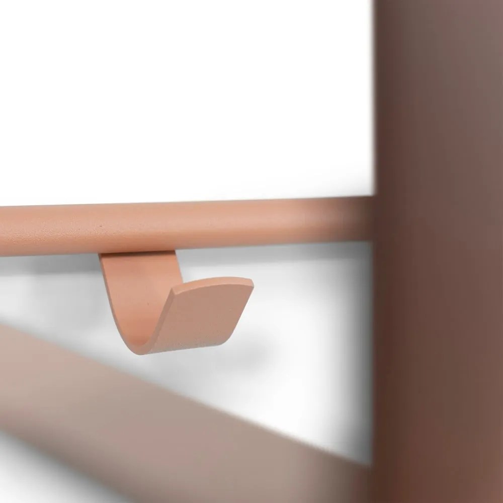 Lazacszínű fém fali fogas polccal 100 cm Rex – Spinder Design