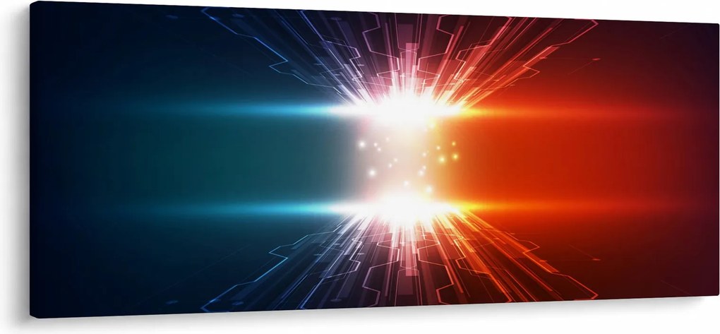 Absztrakt kép az aktív töltés (120x50 cm)