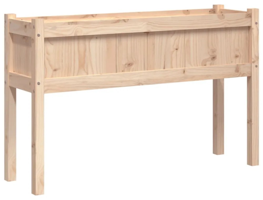 tömör fenyőfa kerti virágláda lábakkal 110 x 31 x 70 cm