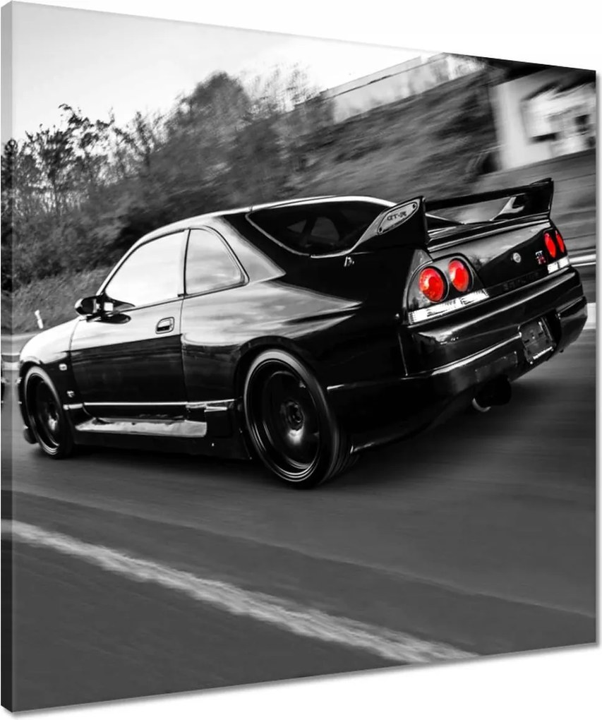 Vászonkép 50x50 Fekete Nissan Gtr Sport