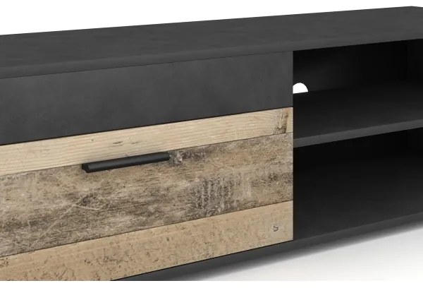 Nappali szekrénysor BRICK barna/fekete