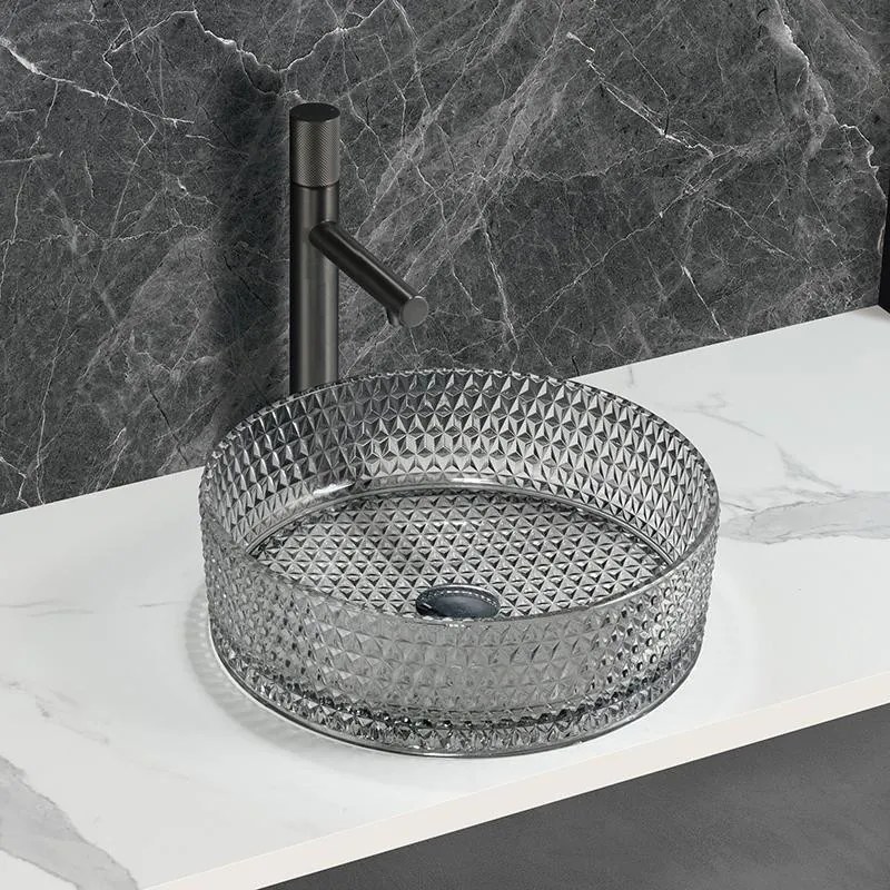AREZZO design GLAM üvegmosdó, világosszürke