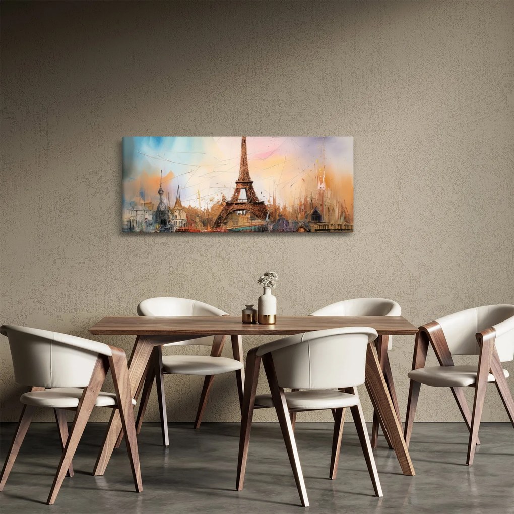 Kép - Az Eiffel-torony festménye (120x50 cm)
