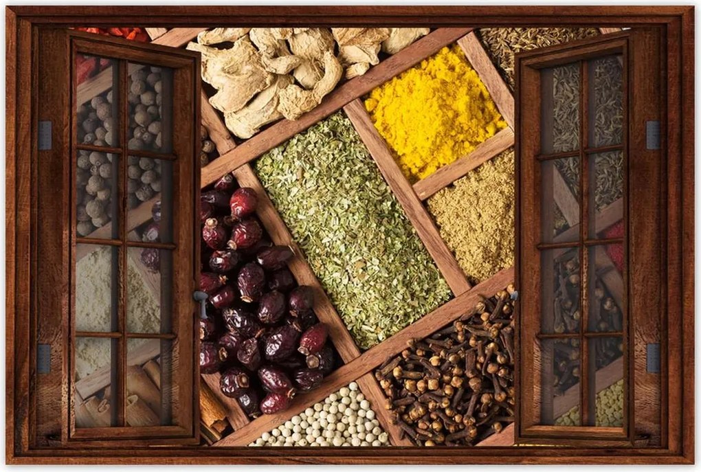 Poszterek 90x60 Fűszerek dobozban
