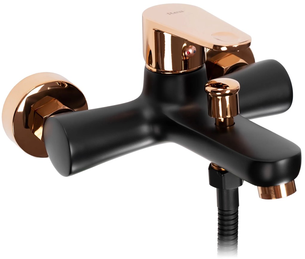 Fürdőkád csaptelep REA Mild Black Rose Gold