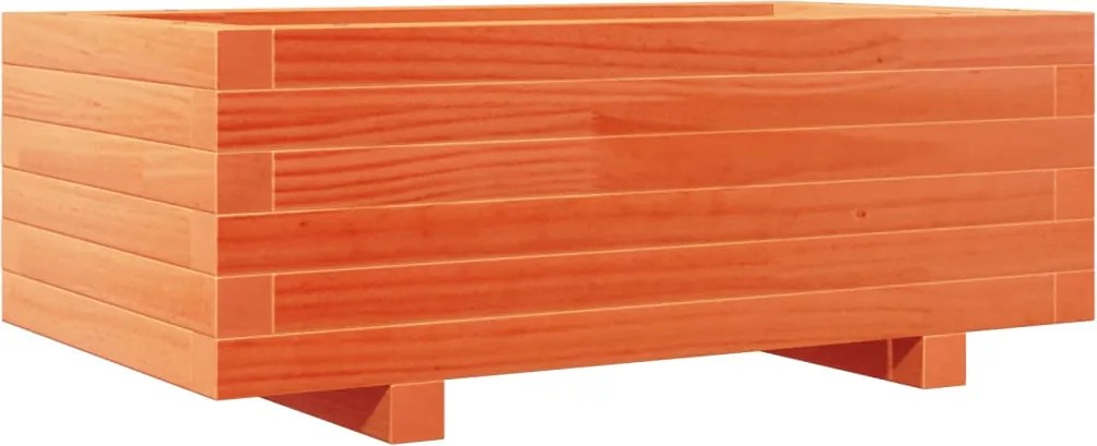 vidaXL viaszbarna tömör fenyőfa kerti virágláda 70x40x26,5 cm