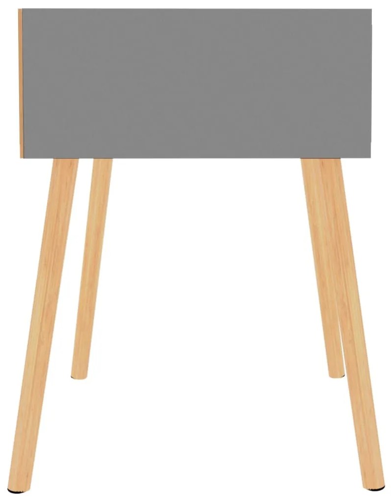 2 db szürke szerelt fa éjjeliszekrény 40 x 40 x 56 cm