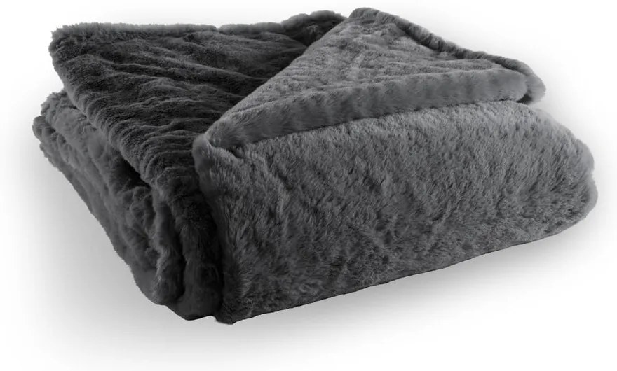 Szürke műszőrme takaró 150x200 cm Ruby – Tiseco Home Studio