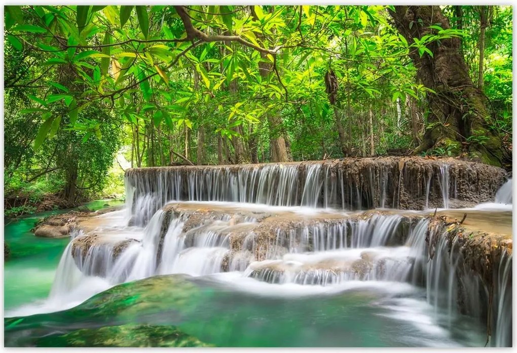 Poszterek 200x135 Vízesés Kaszkád Ázsia