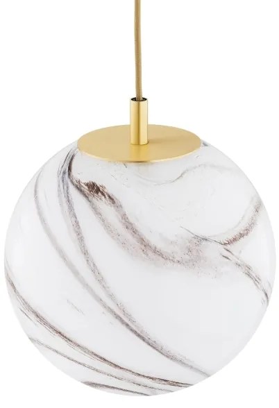 Argon 8447 - Csillár zsinóron ALMIROS 1xE27/15W/230V átm. 25 cm alabástrom arany