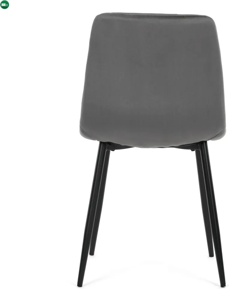Jídelní židle, šedá, sametová látka, CT-V5081 GREY4