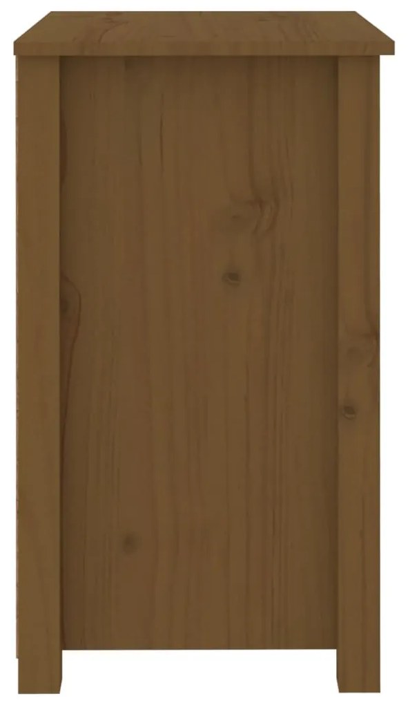 Mézbarna tömör fenyőfa éjjeliszekrény 50x35x61,5 cm